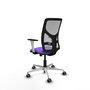 PIQUERAS Y CRESPO Silla de oficina Motilla con mecanismo Sincro/Traslack, Lila y Gris