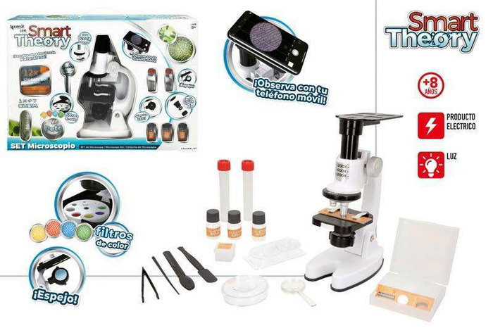 Smart Theory Microscopio Electrónico con Luz, Aumento 41x, Dimensiones 41x95x29 cm, Edad Recomendada +12 años