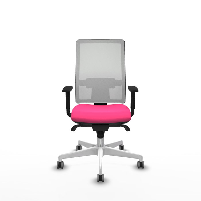 PIQUERAS Y CRESPO Silla de oficina Horna Rosa y Blanco