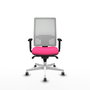 PIQUERAS Y CRESPO Silla de oficina Horna Rosa y Blanco