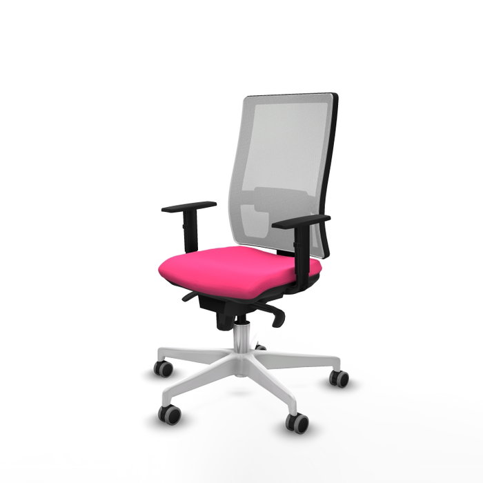 PIQUERAS Y CRESPO Silla de oficina Horna Rosa y Blanco