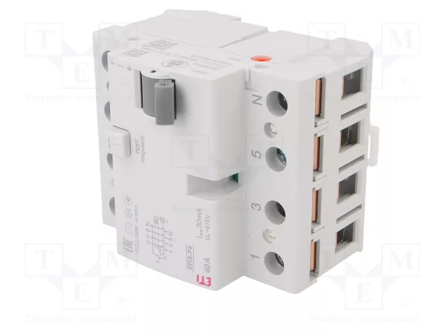 ETI POLAM EFI6-P4 AC 40/0.03 Interruptor Diferencial 4 Polos 40A 30mA