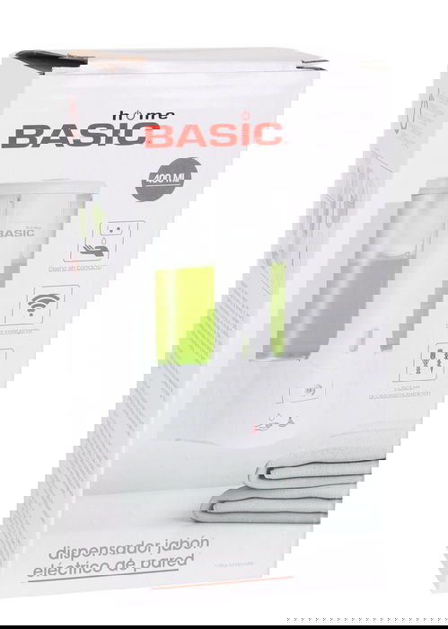 Basic Home Dispensador Jabon Electri Pared Abs 400ml 9.5x18 cm (6 Unidades)