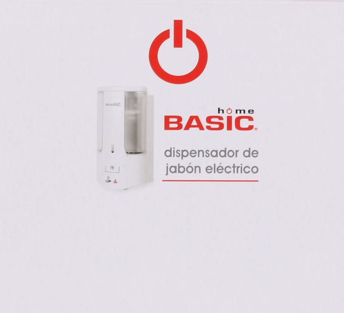 Basic Home Dispensador Jabon Electri Pared Abs 400ml 9.5x18 cm (6 Unidades)