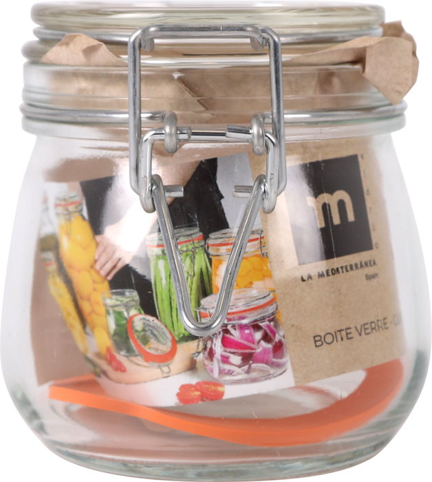 La Mediterranea Tarro Hermético de Vidrio con Clip 350 ml (12 Unidades)