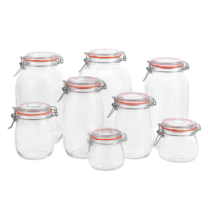 La Mediterranea Tarro Hermético de Vidrio con Clip 350 ml (12 Unidades) La Mediterranea Tarro Hermético de Vidrio con Clip 350 ml (12 Unidades)