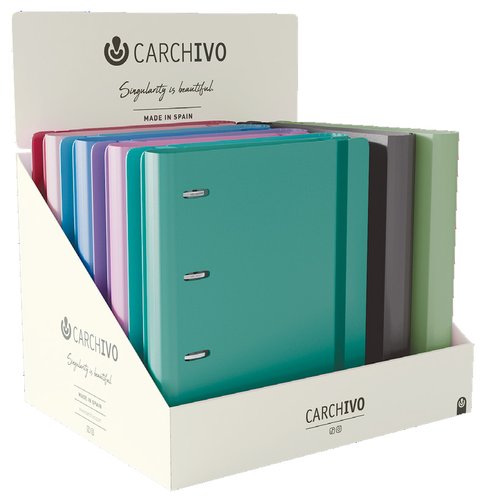 Carchivo Carpeta 360 Style+Soft A4 con 4 anillas y gomilla Carchivo Carpeta 360 Style+Soft A4 con 4 anillas y gomilla