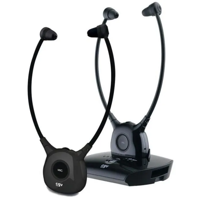 CGV Auriculares Inalámbricos TV/HIFI DOLFIN ONYX DUO Micrófono Integrado Peso Ligero CGV1713489552401 CGV Auriculares Inalámbricos TV/HIFI DOLFIN ONYX DUO Micrófono Integrado Peso Ligero CGV1713489552401