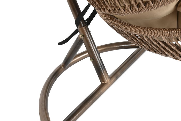 DKD Home Decor Sillón Colgante Terraza Jardín Ratán Sintético Metal 76 x 195 x 105 cm Decoración Flor