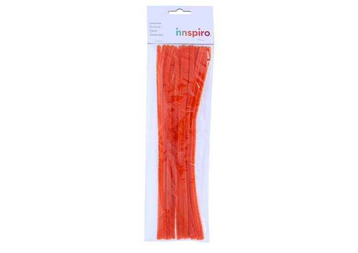 Innspiro Limpiapipas Chenilla Naranja 6mm x 30cm (25 unidades)