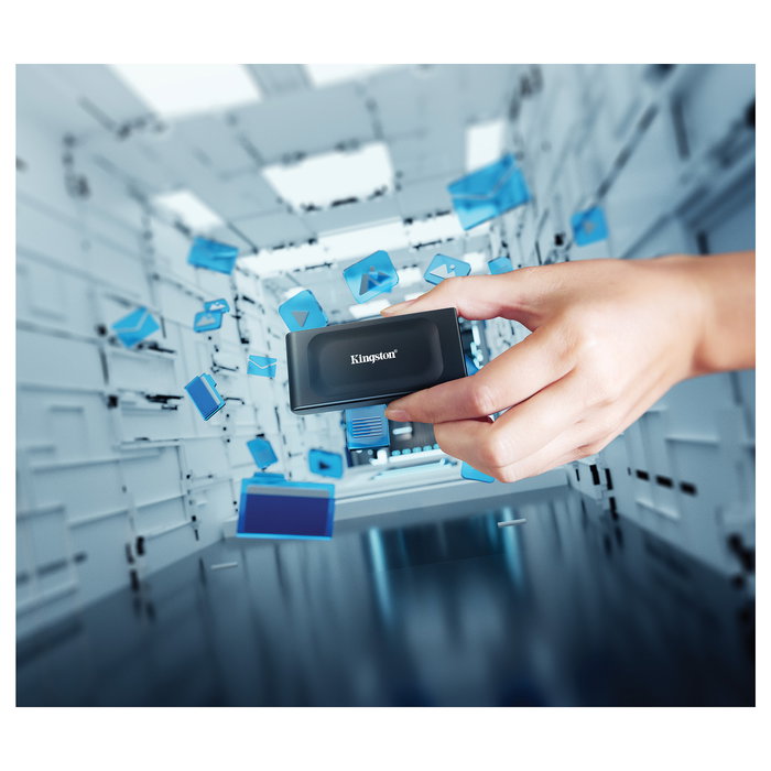 Kingston XS1000 2TB Unidad SSD Externa USB-C 3.2 Gen2 Negro, 1050 MB/s, para Windows, Mac, Linux, Android, iOS