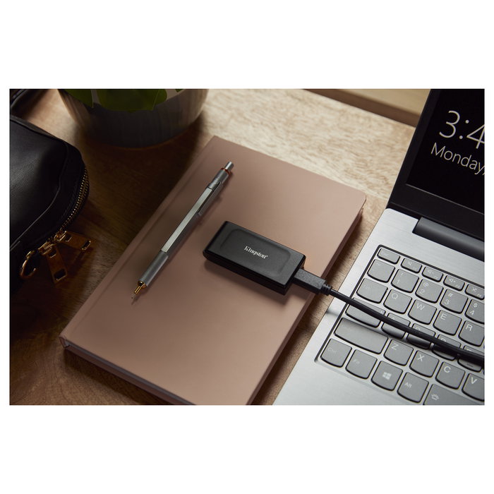 Kingston XS1000 2TB Unidad SSD Externa USB-C 3.2 Gen2 Negro, 1050 MB/s, para Windows, Mac, Linux, Android, iOS