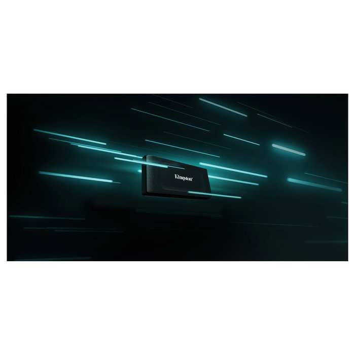 Kingston XS1000 2TB Unidad SSD Externa USB-C 3.2 Gen2 Negro, 1050 MB/s, para Windows, Mac, Linux, Android, iOS