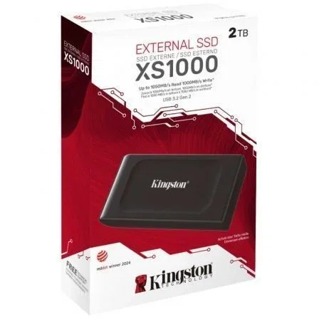Kingston SXS1000/2000G SSD Externa XS1000 de 2 TB Multicolor, Unidad de Estado Sólido Externa Portátil