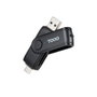 Tooq TQR-3003B Lector de Tarjetas SD y TF con Doble Interfaz USB-C y USB-A