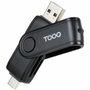 Tooq TQR-3003B Lector de Tarjetas SD y TF con Doble Interfaz USB-C y USB-A