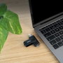 Tooq TQR-3003B Lector de Tarjetas SD y TF con Doble Interfaz USB-C y USB-A