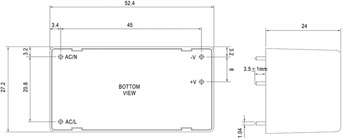 MEAN WELL IRM-20-5 Convertidor AC/DC 20W 5VDC