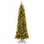 DKD Home Decor Árbol de Navidad Verde con 300 LED y Estructura de Metal 70x70x210 cm