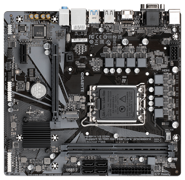 Gigabyte H610M H V2 DDR4 LGA 1700 Micro ATX Gigabyte H610M H V2 DDR4 LGA 1700 Micro ATX