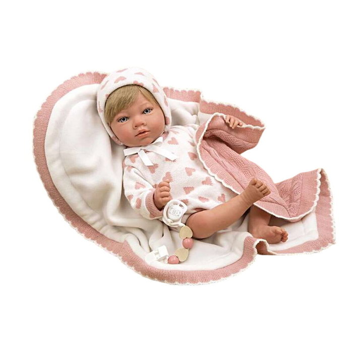 Muñecas Arias Muñeca Reborn Cristina Rosa con Manta Muñecas Arias Muñeca Reborn Cristina Rosa con Manta