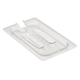 CAMBRO Tapa con muesca y asa GN 1/4 - 16,2 x 26,5 cm - Transparente