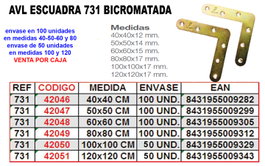 AVL Escuadra 731 40x40 Bicromatada AVWL-252/40