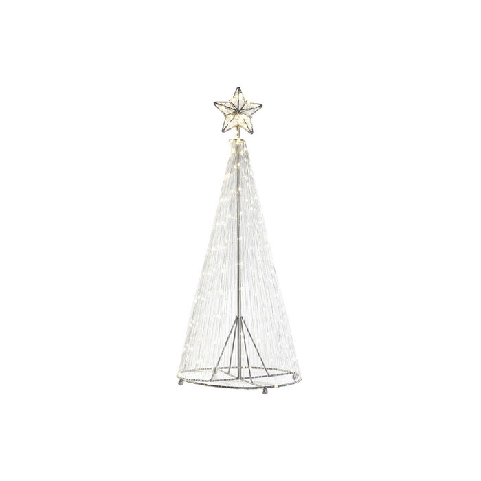 DKD Home Decor Decoración Luminosa LED Plateada 200L