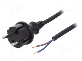PLASTROL Cable de alimentación H05VV-F 2x1mm2 3m