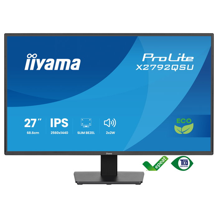iiyama ProLite X2792QSU-B1 Monitor de 27 pulg. QHD IPS 120Hz Negro iiyama ProLite X2792QSU-B1 Monitor de 27 pulg. QHD IPS 120Hz Negro