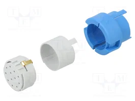HARTING Conector M23 Macho de 12 Pines para Aplicaciones Industriales