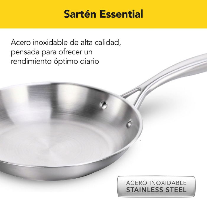 Sartén Castey E-S20 Gris Acero Inoxidable Ø 20 cm