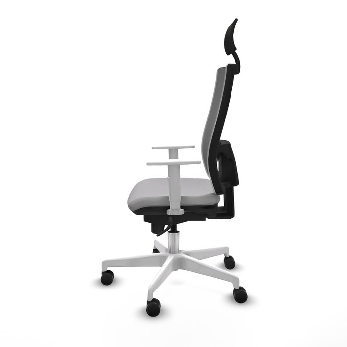 PIQUERAS Y CRESPO Silla de oficina Horna con mecanismo Sincro, Gris y Blanco PIQUERAS Y CRESPO Silla de oficina Horna con mecanismo Sincro, Gris y Blanco
