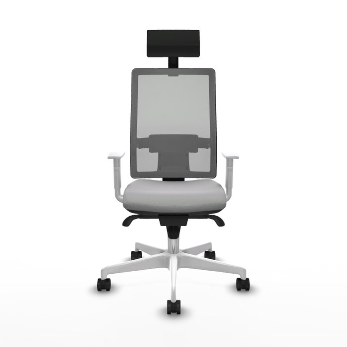 PIQUERAS Y CRESPO Silla de oficina Horna con mecanismo Sincro, Gris y Blanco PIQUERAS Y CRESPO Silla de oficina Horna con mecanismo Sincro, Gris y Blanco