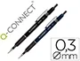 Q-connect Portaminas Kappa 0,3 mm Sujeción de Caucho con Clip Metálico y Goma en Pulsador