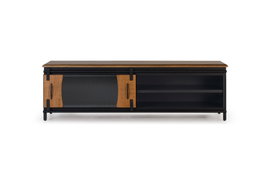 GINER Y COLOMER Mueble TV Industrial de Madera de Mango y Metal 160 cm