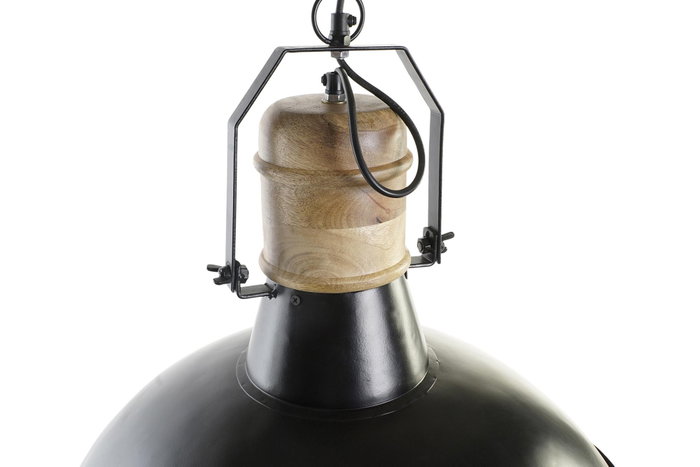 DKD Home Decor Lámpara de Techo de Hierro y Mango Negro y Marrón