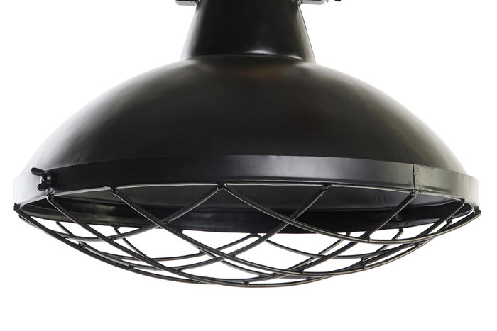 DKD Home Decor Lámpara de Techo de Hierro y Mango Negro y Marrón