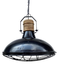 DKD Home Decor Lámpara de Techo de Hierro y Mango Negro y Marrón