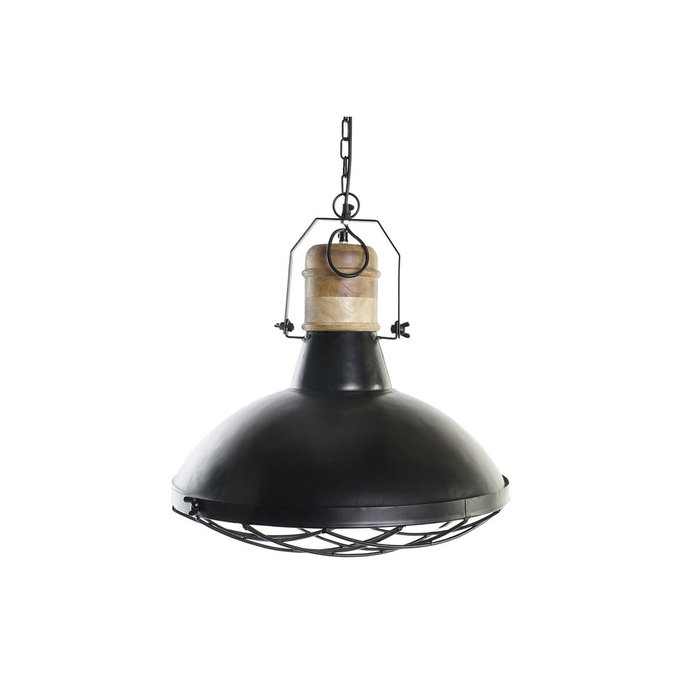 DKD Home Decor Lámpara de Techo de Hierro y Mango Negro y Marrón