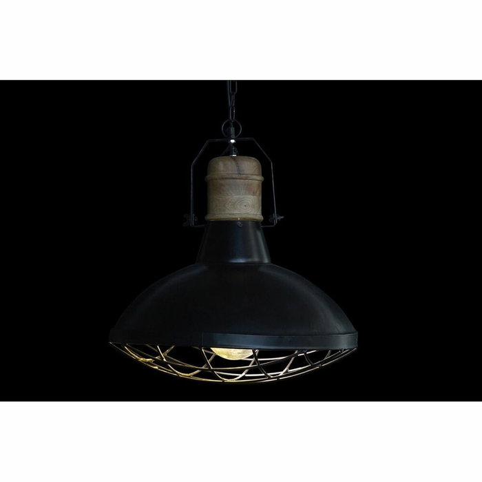 DKD Home Decor Lámpara de Techo de Hierro y Mango Negro y Marrón