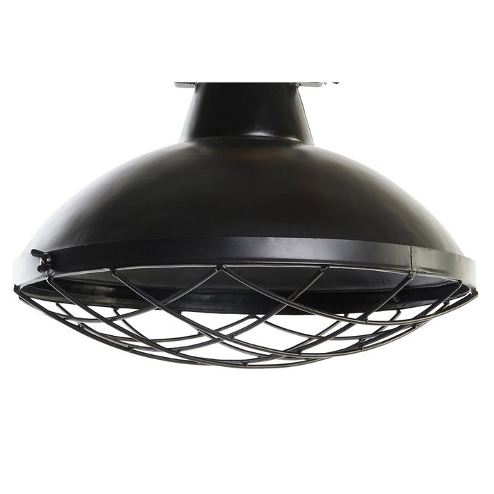 DKD Home Decor Lámpara de Techo de Hierro y Mango Negro y Marrón