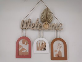 DKD Home Decor Marco Multifoto MDF 37x1,2x50 Colgante Natural