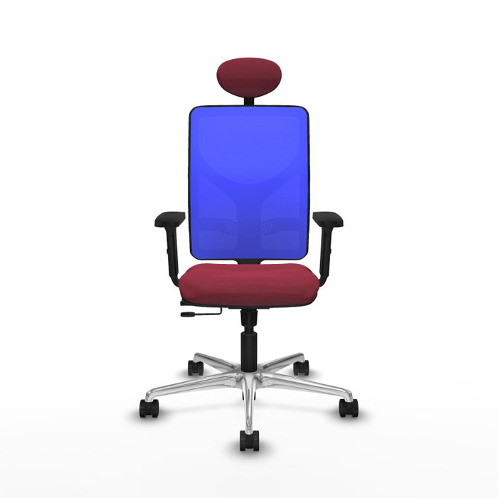 PIQUERAS Y CRESPO Silla de oficina Motilla Granate y Azul PIQUERAS Y CRESPO Silla de oficina Motilla Granate y Azul