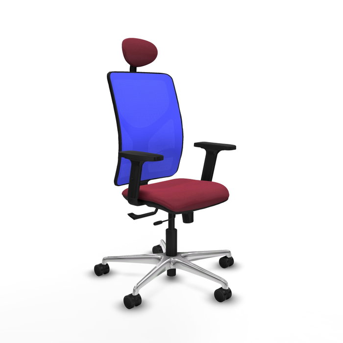 PIQUERAS Y CRESPO Silla de oficina Motilla Granate y Azul PIQUERAS Y CRESPO Silla de oficina Motilla Granate y Azul