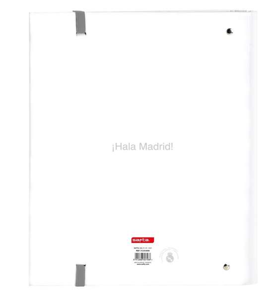 Safta Carpeta Anillas 4x35 mm Real Madrid Equip. 25-26 Recambio A4 100H 80 gr Tapa Dura