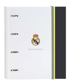 Safta Carpeta Anillas 4x35 mm Real Madrid Equip. 25-26 Recambio A4 100H 80 gr Tapa Dura