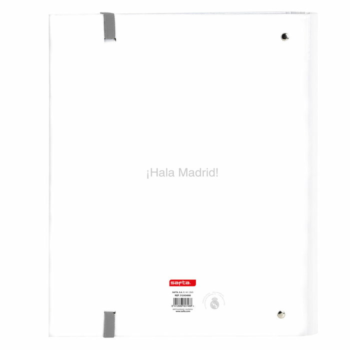 Safta Carpeta de Anillas Real Madrid Equipación 25/26 con Recambio A4 de 100 Hojas y Tapas Duras Safta Carpeta de Anillas Real Madrid Equipación 25/26 con Recambio A4 de 100 Hojas y Tapas Duras