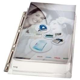 Funda Multitaladro Fuelle Leitz 20Mm Pvc 170Μ Liso A4 6 Tal. Con Refuerzo Metalico Bolsa De 3