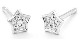 Secrecy Pendientes MAGIC Plata de Ley 925 Reciclada 18K Diamante Gris